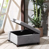 ZNTS Soft Close Storage Ottoman B03548225