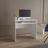 Computer Desk 30.6" H, with 1 Shelf, White B097P250845