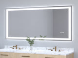 60x36" Frameless Eco-Friendly Silver Mirror Dual LED Light Strips Front and Back LightingUnable 31167470
