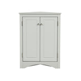 ZNTS Grey Triangle Bathroom Storage Cabinet with Adjustable Shelves, Freestanding Floor Cabinet for Home 26880253