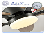 42" 5PCS Plywood Blades Ceiling Fan with Lights Remote Control,Quiet DC Motor Ceiling Fans 6 Speed W3596P462053