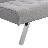WOOD FRAME, STAINLESS LEG, FUTON, SOFA BED GREY W2297P247601