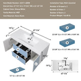 48" Floating Bathroom Vanity with Sink, Modern Wall-Mounted Bathroom Storage Vanity Cabinet with W1573P152687