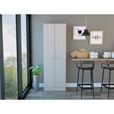 Buxton Rectangle 2-Door Storage Tall Cabinet White Washed Oak B06280485
