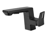 Matte Black Smart LED Bathroom Faucet - Temperature Digital Display, Pull Down Sprayer for RV and W1217P359395
