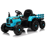 ZNTS Ride on Tractor with Trailer,24V 400W Powered Electric Tractor Toy w/Remote Control,electric car for W1578P194692