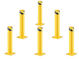 Safety Bollards, Steel Bollard Post, Yellow Powder Coated Safety Parking Barrier Post for High 63423412
