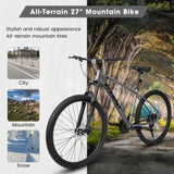 A2757 27 Inch Mountain Bike 21 Speed, Suspension Fork, Aluminum Frame Disc Brake, Mountain biking W709P185448