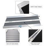 3FT Two-section Non-Skid Folding Lightweight Aluminum Alloy Wheelchair Scooter Mobility Ramps 96882424