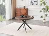 Round Foldable Dining Table for Small Spaces - MDF Material, Perfect for Dining Room, Tea Room & W3493P462092