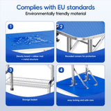 LEHUOCW Grooming Table, Adjustable Cat Drying Desktop with Arms, Nooses, Mesh Tray, Foldable Pet W3150P280653