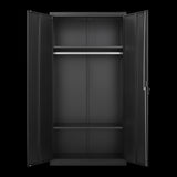 ZNTS Metal Armoire Wardrobe Cabinets,70" Black Locker Steel Wardrobe Bedroom Storage Cabinet with Doors W1247P221093