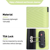 luggage 4-piece ABS lightweight suitcase with rotating wheels, 24 inch and 28 inch with TSA lock, W284P149249