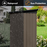 Metal garden sheds 5ft4ft outdoor storage sheds Brown Black W1350113462