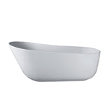 67-inch solid surface stone resin oval shape soaking bathtub with overflow for the bathroom W161370501
