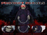 6ft Halloweenations Outdoor Life Size Animatronics Grim Reaper with Chain, Sound-Actived Party 38266016