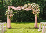 7.2FT Wooden Wedding Arch, Square Wood Arch Wedding Arbor Backdrop Stand for Indoor Outdoor Ceremony 99053327