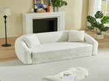 87-inch Curved Convertible Sofa Recliner, 2-in-1 Fold-Out Sofa Bed, with Pull-Out Base and Deep Seat W3505P452804