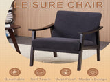Medieval-inspired modern armchair with high back upholstered chair, solid wood legs, W2989P382766