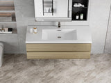 42" Floating Bathroom Vanity with Sink, Modern Wall-Mounted Bathroom Storage Vanity Cabinet with W1573P152700