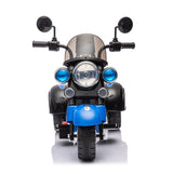 Kids Ride On Motorcycle Toy, 3-Wheel Chopper Motorbike with LED Colorful Headlights Horn, Blue 6V W2823P220543