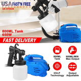 800ML Paint Spray Painter 650W Paint Sprayer Machine 800ML/Min Output HVLP Oil Primer Water Sprayer 00940878