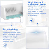 Fireclay 33" L X 20" W Workstation Farmhouse Kitchen Sink With Accessories W122567038