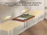 AirFrame King Bed Frame with adjustable Sliding Side Table, 8.7'' Cloud Upholstered Sponge Cushion, 21521371