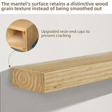 Fireplace Mantel, 60" Wood Floating Fireplace Shelf, Wall Mounted Handcrafted Wood Brack, Mantels 33648636