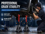 2 Ton Jack Stands Pair, HeavyDuty Adjustable Steel Car Jack Stands with Locking Pin, Safety Support 08338052