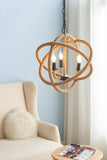 3- Light Farmhouse Chandelier, Rope Chandelier Globe Hanging Light Fixture with with Adjustable W2078137922