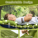 Double Air Mattress with Pillow, Built-in Foot Pump, 4-inch Camping Air Mattress, for Backpacking, 67946513