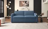 72.8" Corduroy Sleeper Sofa Loveseat Sofa with Full Size Mattress, USB Ports, Cup Holders, N719P208880C