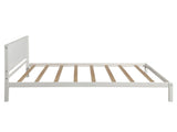 Platform Bed Frame with Headboard, Wood Slat Support, No Box Spring Needed,Twin, White 94135601