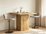 39.4" Square Bar Table, High Top Bistro Pub Table for Dining & Cocktails 63371902