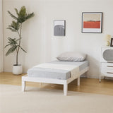 ZNTS Basic bed frame washed white Twin 197.2*96.5*30.5cm wooden bed 44548058