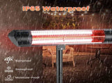 1500W Infrared Heater Outdoor Indoor, 3 Heating Levels IP65 Waterproof with 65584059