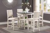 Brown and Antique White Finish 1pc Counter Height Table with 2x Display Shelves Transitional Style B01155789