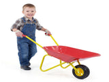 Kids Garden Play Cart Metal Wheelbarrow, Anti-Slip Handles No-Scratch Edges for Backyard Beach Use 82832044