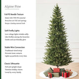 Alpine Pine 6.5ft Christmas Tree Pre-Lit Artificial with 1,489 Branch Tips & 382 Low-Voltage Warm 86629864