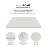 3-Inch AdaptiFoam Responsive Memory Foam Mattress Topper - California King B123P303594
