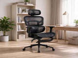 Ergonomic Mesh Office Chair with Lumbar Support, 2D Headrest & Retractable Footrest, Reclining 38412465