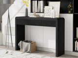 TREXM Rustic Console Table with 3 Fluted Drawers - Solid Wood Veneer Entryway Table Featuring N715P290573B