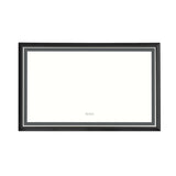 ZNTS 48*30 Black Framed Bathroom Mirror Square Wall-Mounted Material Framed Vanity Mirror Shaving Mirror W928P178406