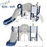 ZNTS Kids Slide Playset Structure 9 in 1, Spaceship Set with Slide, Arch Tunnel, Ring Toss, Drawing 82711069