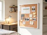 36"x24" Enclosed Cork Bulletin Board with Aluminum Frame, Lockable Acrylic Door Display Case with 2 60196498