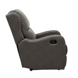 Faux Leather Upholstery Gray Reclining Chair 1pc Living Room Furniture Comfort Seating B011P207535