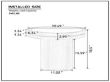 19.49 inch Round MDF Side Table Sintered Stone Tabletop for Living Room Bedroom Natural W876P460753