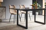 black color,Square Extendable Dining Table with metal leg,Modern Space Saving Kitchen Table for W234P181670