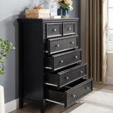 Modern 6 Drawers Dresser 6 Drawers Cabinet,Chest of Drawers Closet Organizers and Clothes W2275P149797